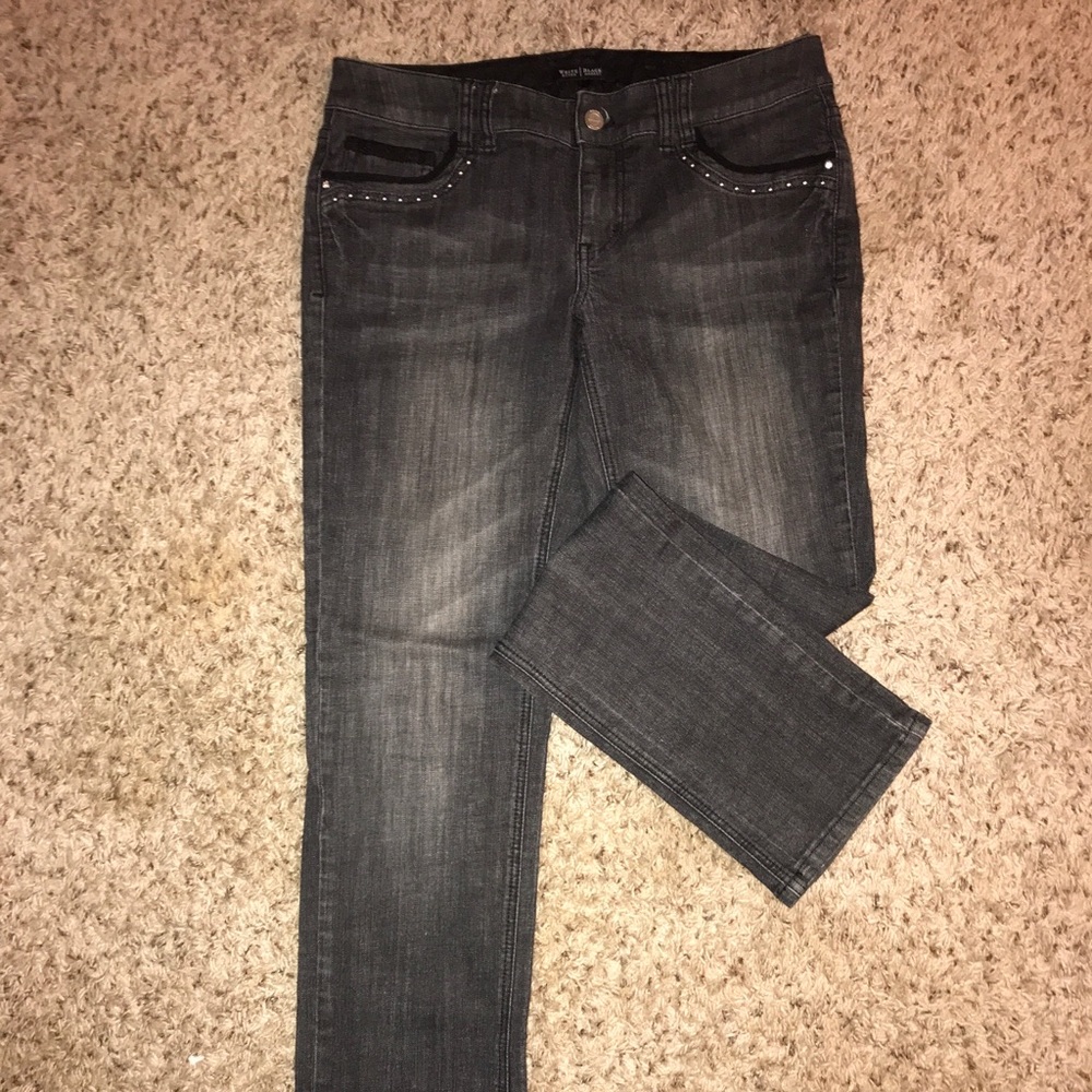 White House Black Market dark grey jeans